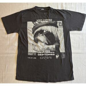 Vintage 2006 DEFTONES Band Saturday Night Wrist Black Tee T-Shirt Small *Read*